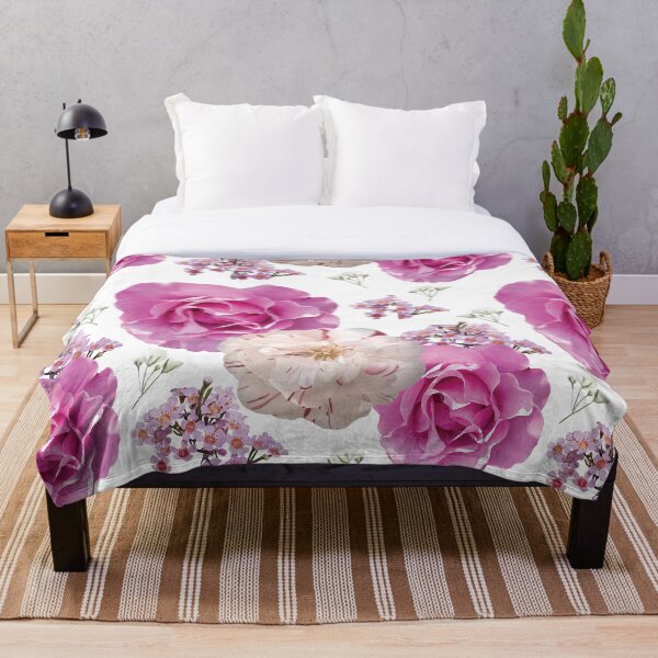 Artikelvorschau, Rosa Blumen Muster entworfen und verkauft von BeccaJaneDesign.