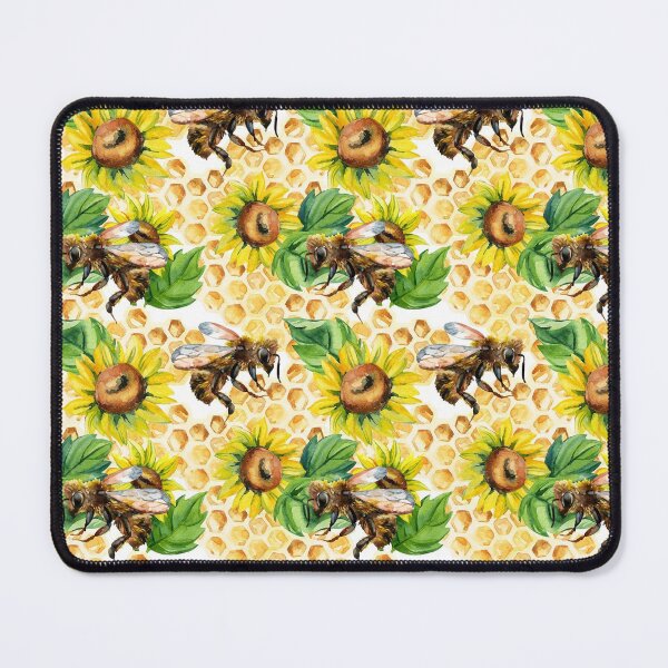 Item preview, Bee Sunflower Watercolor Art designed and sold by SisileeGift.