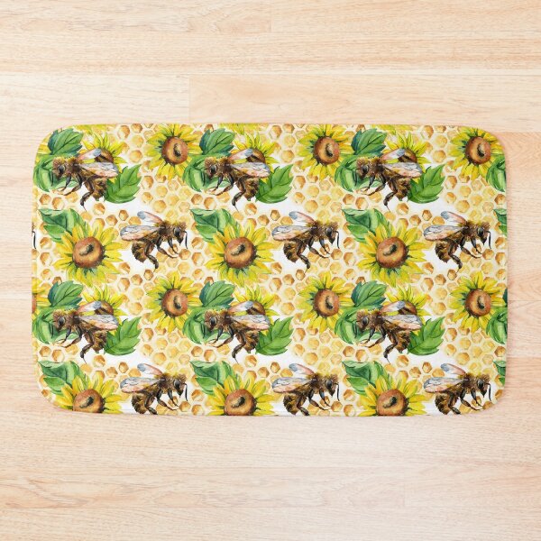 Item preview, Bee Sunflower Watercolor Art designed and sold by SisileeGift.