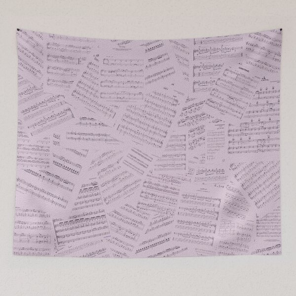 Item preview, All Over Sheet Music Design With a Transparent Lavender Tint designed and sold by ThisNThatImages.
