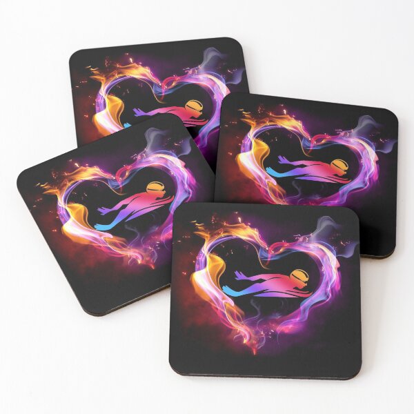 Item preview, Swimming Heart Shape Art designed and sold by SisileeGift.