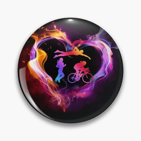 Item preview, Triathlon Heart Shape Art designed and sold by SisileeGift.
