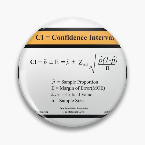Item preview, One Proportion Confidence Interval Equation: The StatisticsMatrix at Redbubble designed and sold by Mark Stansberry.