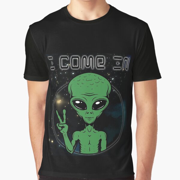 I Come In Peace Alien Graphic T-Shirt