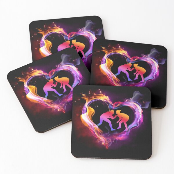 Item preview, Wrestling Heart Shape Art designed and sold by SisileeGift.