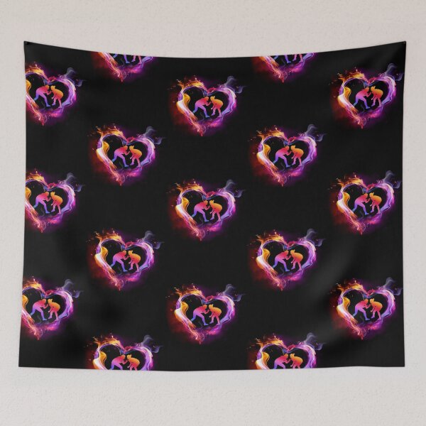 Item preview, Wrestling Heart Shape Art designed and sold by SisileeGift.