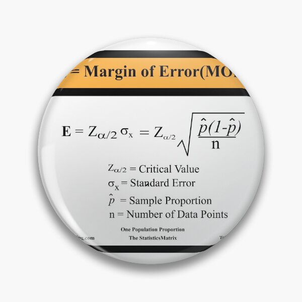 Item preview, One Proportion Margin of Error Equation: The StatisticsMatrix at Redbubble designed and sold by Mark Stansberry.