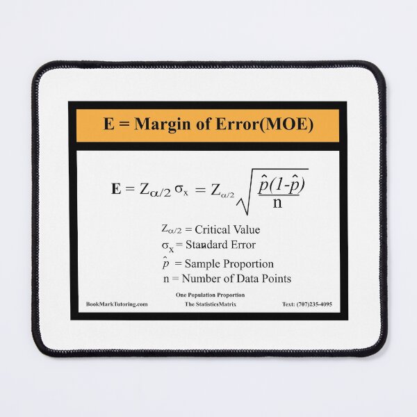 Item preview, One Proportion Margin of Error Equation: The StatisticsMatrix at Redbubble designed and sold by Mark Stansberry.