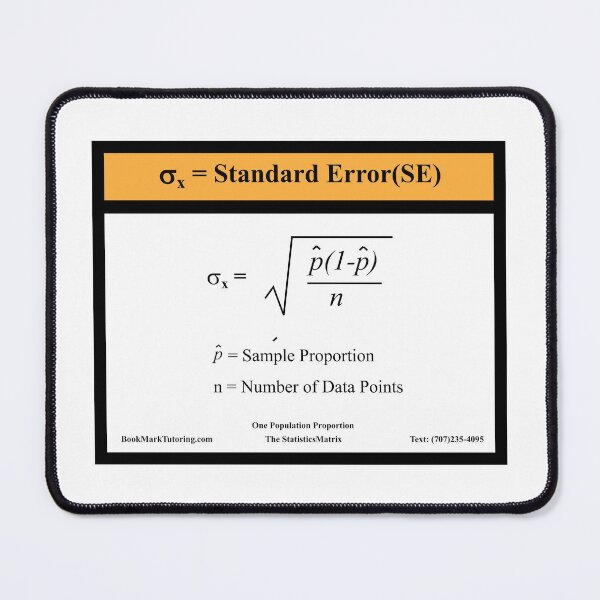 Item preview, One Proportion Standard Error Equation: The StatisticsMatrix at Redbubble designed and sold by Mark Stansberry.