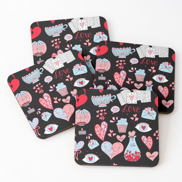 Item preview, Red Blue Black Valentine's Day Mix. Lots of Valentine's Hearts designed and sold by silviaol.