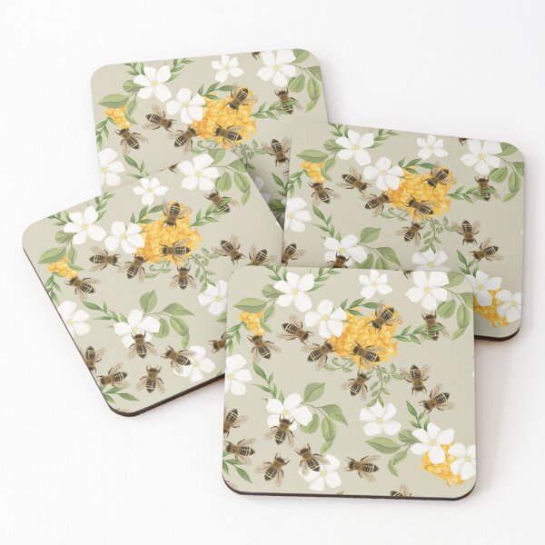 Item preview, Spring honey bee floral  designed and sold by AletacStore.