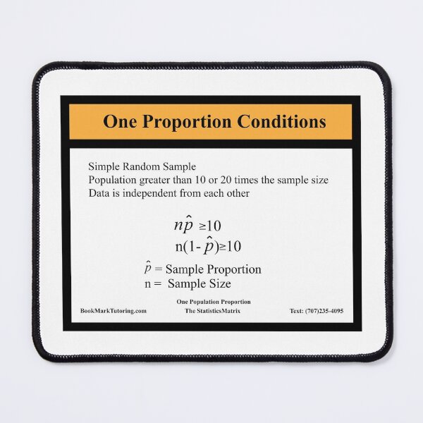 Item preview,  One Proportion Conditions: The StatisticsMatrix at Redbubble designed and sold by Mark Stansberry.