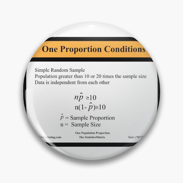 Item preview,  One Proportion Conditions: The StatisticsMatrix at Redbubble designed and sold by Mark Stansberry.