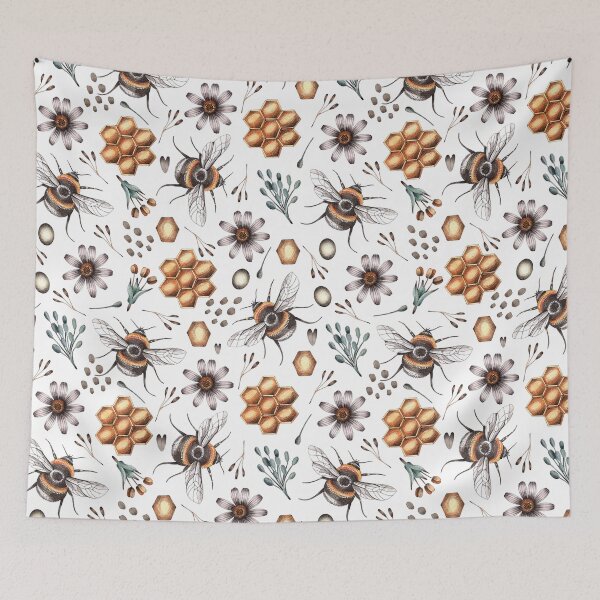Item preview, Floral and bee themes designed and sold by AletacStore.