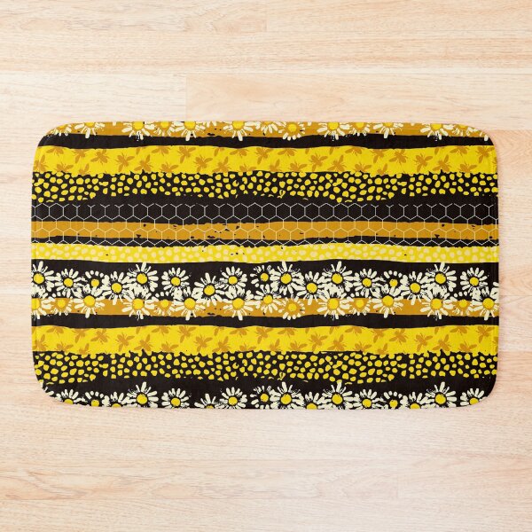 Item preview, Bee Floral Striped Art designed and sold by AletacStore.
