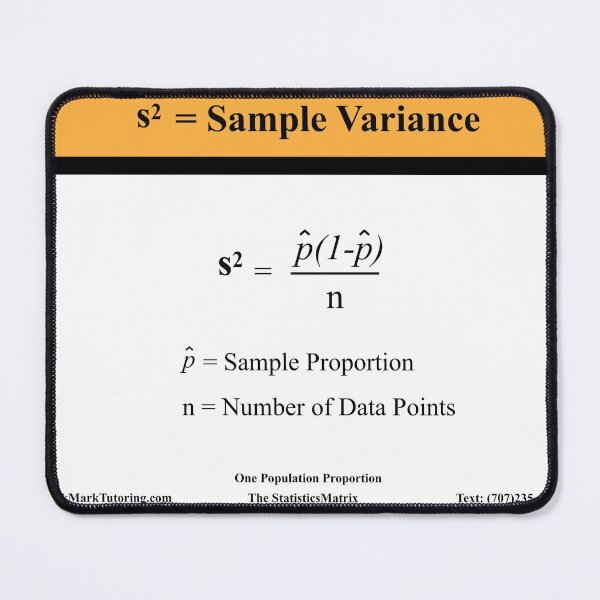 Item preview, One Proportion Variance Equation: The StatistcsMatrix at Redbubble designed and sold by Mark Stansberry.