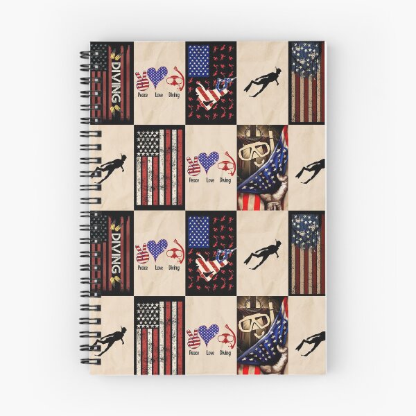 Item preview, Diving Vintage American Flag Patchwork designed and sold by AletacStore.