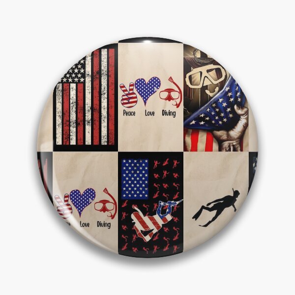 Item preview, Diving Vintage American Flag Patchwork designed and sold by AletacStore.
