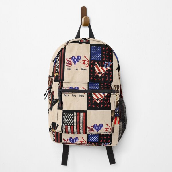 Item preview, Diving Vintage American Flag Patchwork designed and sold by AletacStore.