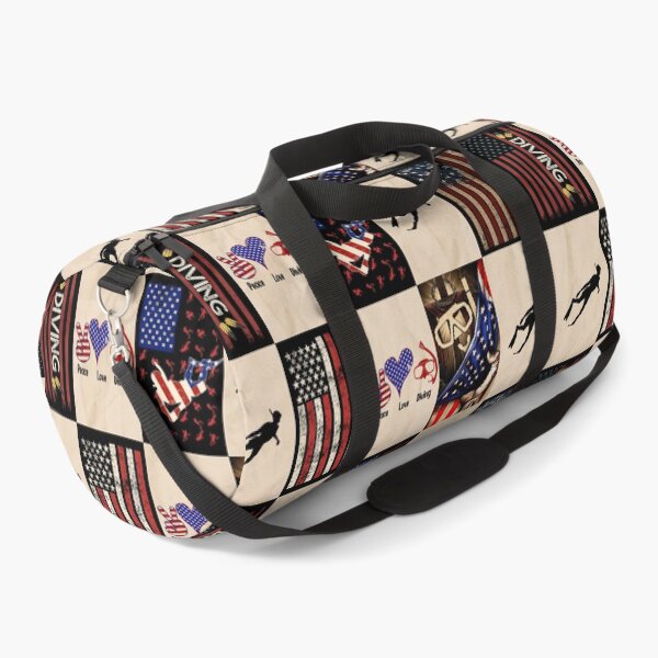 Item preview, Diving Vintage American Flag Patchwork designed and sold by AletacStore.