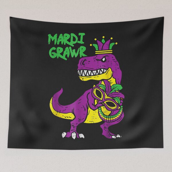 Item preview, Mardi Grawr Jester Trex Dinosaur Cute Mardi Gras Boys designed and sold by DahlilaJo.