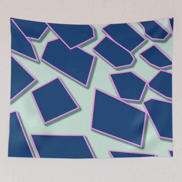 Item preview, Random Geometrical Design Throw Pillow  02 designed and sold by blueocan.