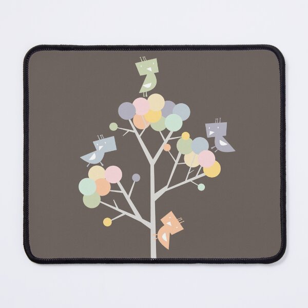 Item preview, Colorful Pastels Whimsical Tweet Birds On Branches Of Dotted Trees © fatfatin designed and sold by fatfatin.