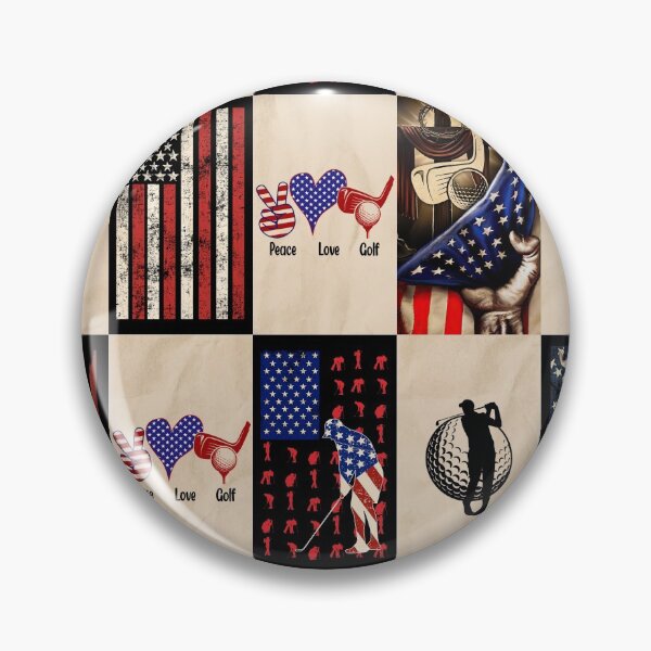 Item preview, Golf Vintage American Flag Patchwork designed and sold by AletacStore.