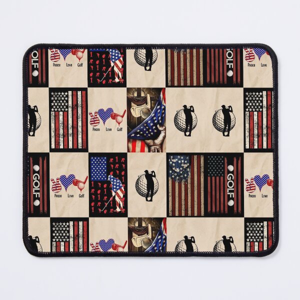 Item preview, Golf Vintage American Flag Patchwork designed and sold by AletacStore.