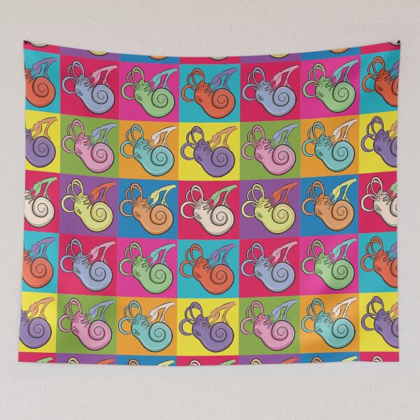 Item preview, Inner Ear Anatomy Colorful Illustration (NoLabels) designed and sold by StacyAnnDesigns.