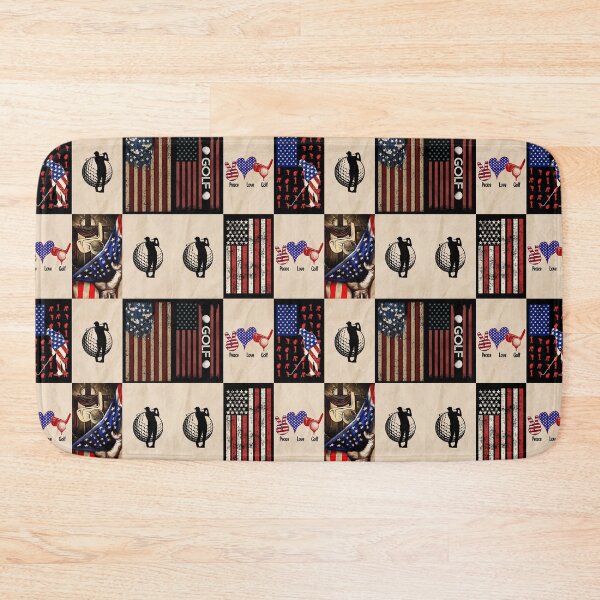 Item preview, Golf Vintage American Flag Patchwork designed and sold by AletacStore.