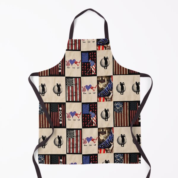 Item preview, Golf Vintage American Flag Patchwork designed and sold by AletacStore.