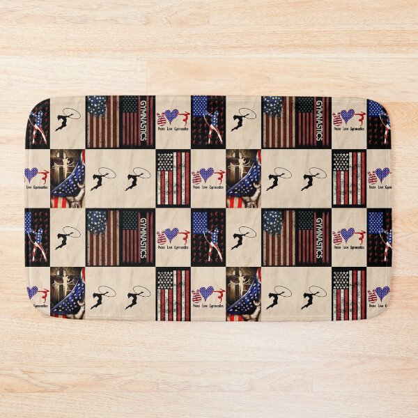 Item preview, Gymnastics Vintage American Flag Patchwork designed and sold by AletacStore.