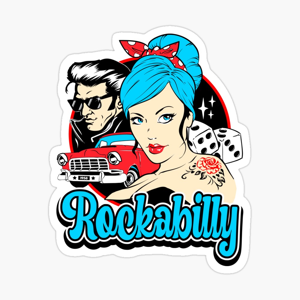 Retro Rockabilly Girl Clipart Bundle Graphic by Little Girl