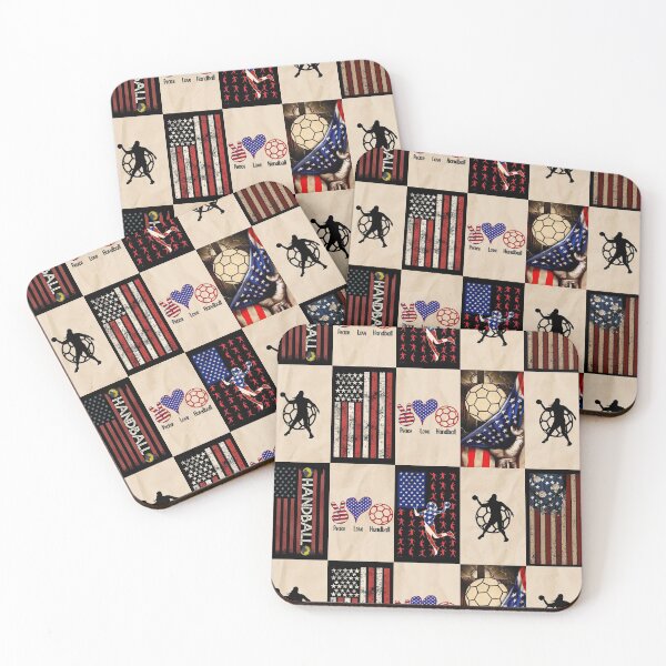 Item preview, Handball Vintage American Flag Patchwork designed and sold by AletacStore.