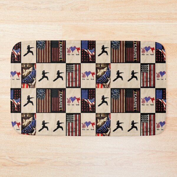 Item preview, Karate Vintage American Flag Patchwork designed and sold by AletacStore.