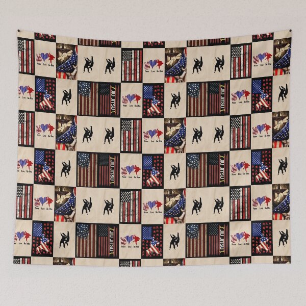 Item preview, Jiu Jitsu  Vintage American Flag Patchwork designed and sold by AletacStore.