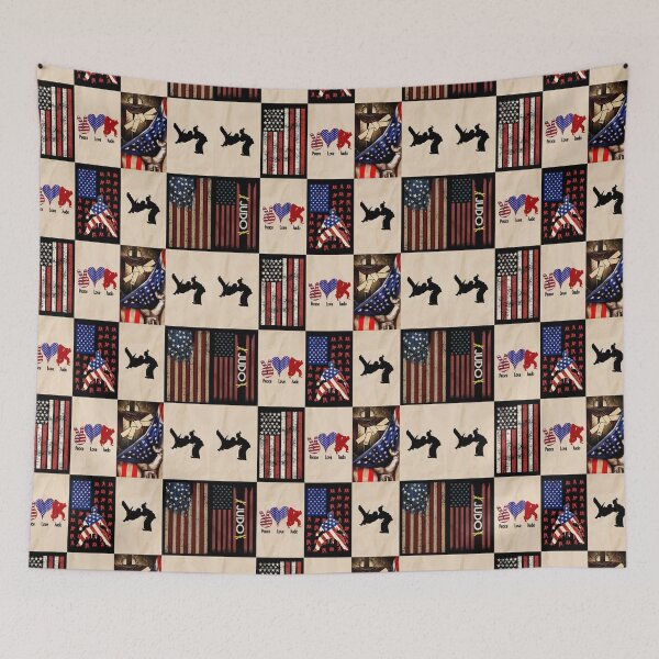Item preview, Judo  Vintage American Flag Patchwork designed and sold by AletacStore.