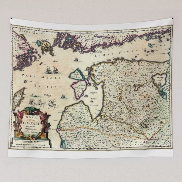 Item preview, Decorative map of Estonia and Latvia designed and sold by paulrommer.