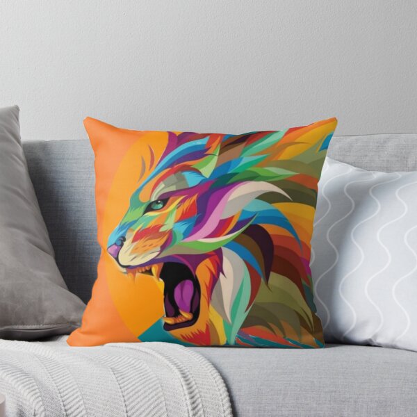 Aperçu de l'œuvre Lion abstrait féroce créée et vendue par MariaMaaz.