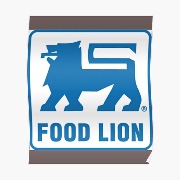 "FOOD LION GROCERY STORE " Poster for Sale by BrainSushiStudi Redbubble