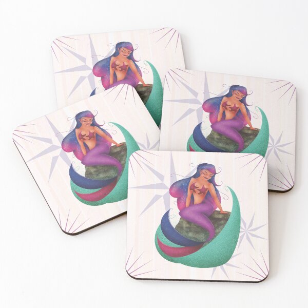 Item preview, Pink and Blue Makes Purple Mermaid designed and sold by artpostropheamy.