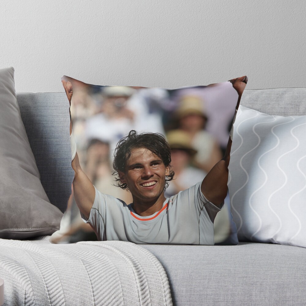 Most Popular Rafael Nadal Throw Pillow by Srdjan Petrovic TP-MCMU7H7F