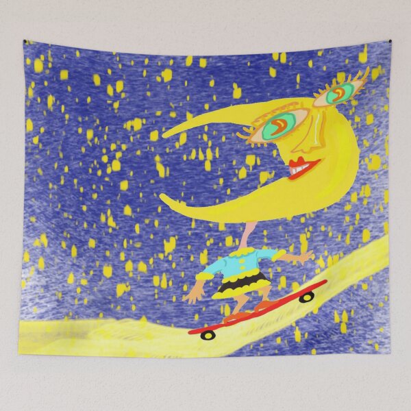 Item preview, Heloise Skateboards On Moonbeams designed and sold by pinkyjainpan.
