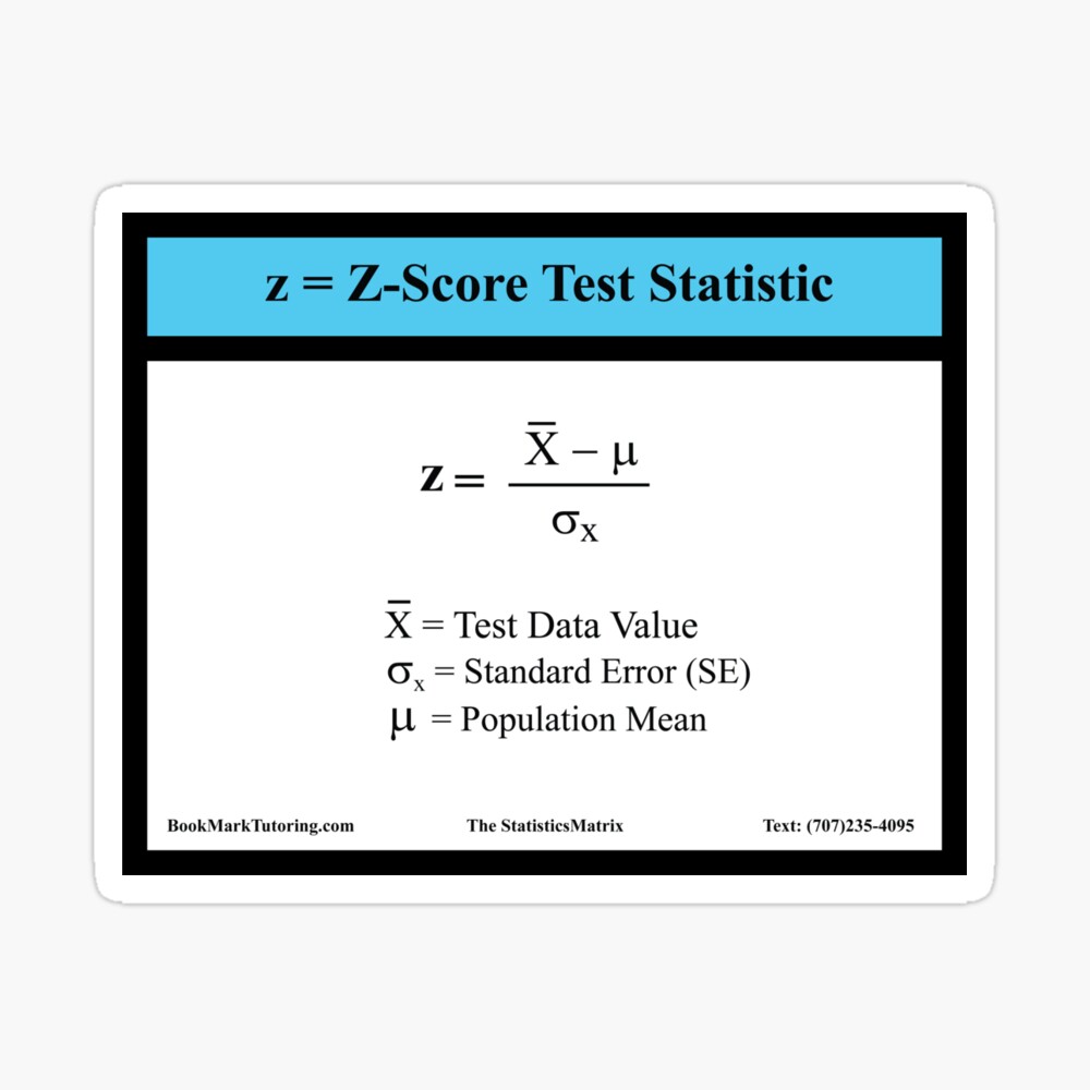 Z-Score Equation: The StatisticsMatrix at Redbubble