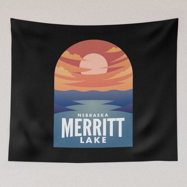 Aperçu de l'œuvre Merrit Lake NB Retro Sunset créée et vendue par HalpinDesign.