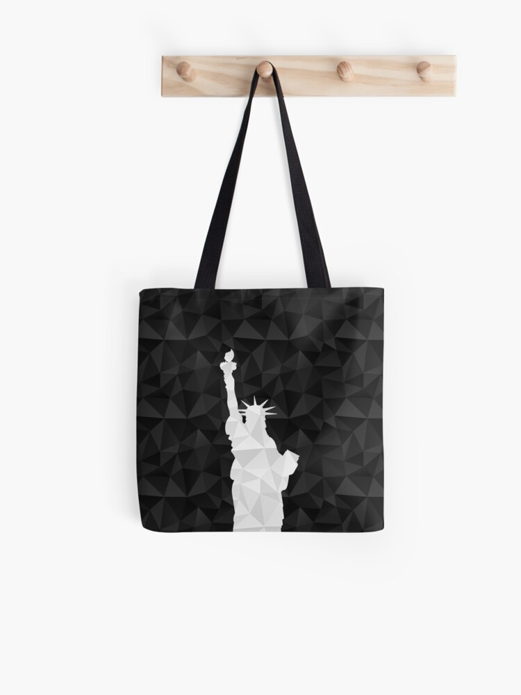 black geometric bag