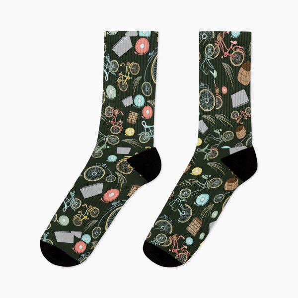 Item preview, Vintage Bicycles Pattern (dark green) designed and sold by StacyAnnDesigns.