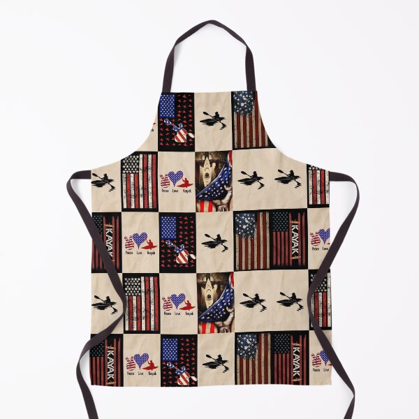 Item preview, Kayak American Flag Retro Art designed and sold by RoslynArt.