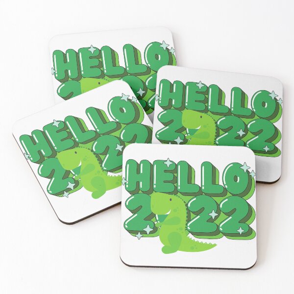 Item preview,  Cute Dinosaur Hello 2022 GREEN designed and sold by Quote for  Success.